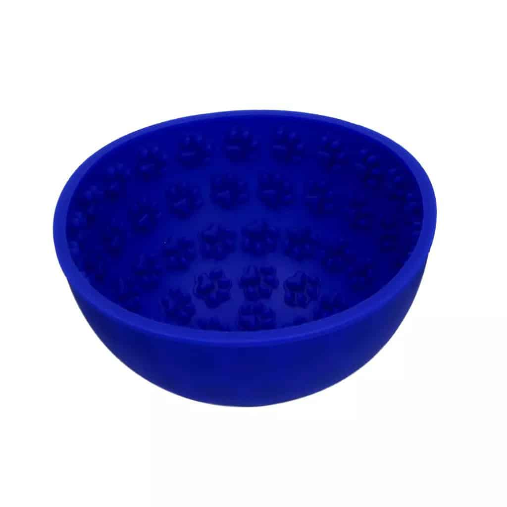 Eat Slow Live Longer Lick Mat Wobble Bowl Blauw