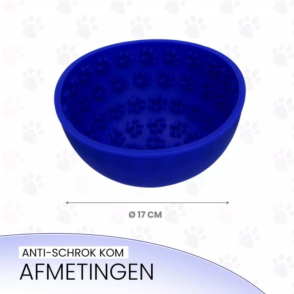 Eat Slow Live Longer Lick Mat Wobble Bowl Blauw