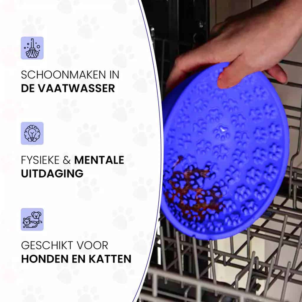 Eat Slow Live Longer Lick Mat Wobble Bowl Blauw