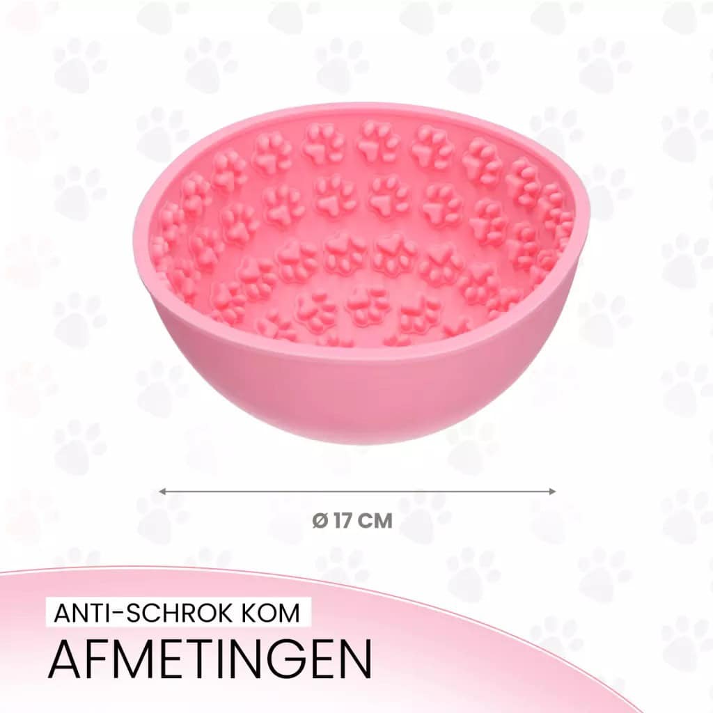 Eat Slow Live Longer Lick Mat Wobble Bowl Roze