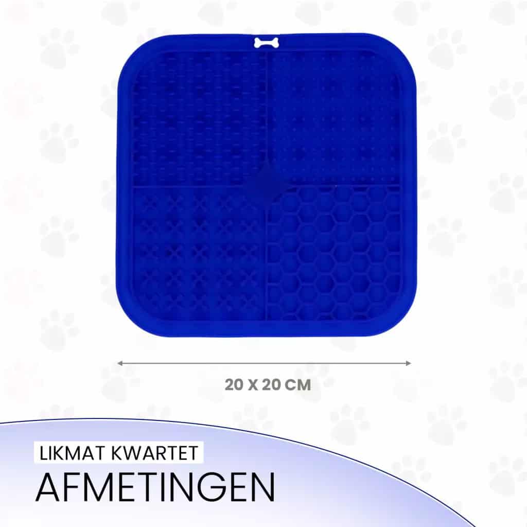 Eat Slow Live Longer Lick Mat Quad Blauw