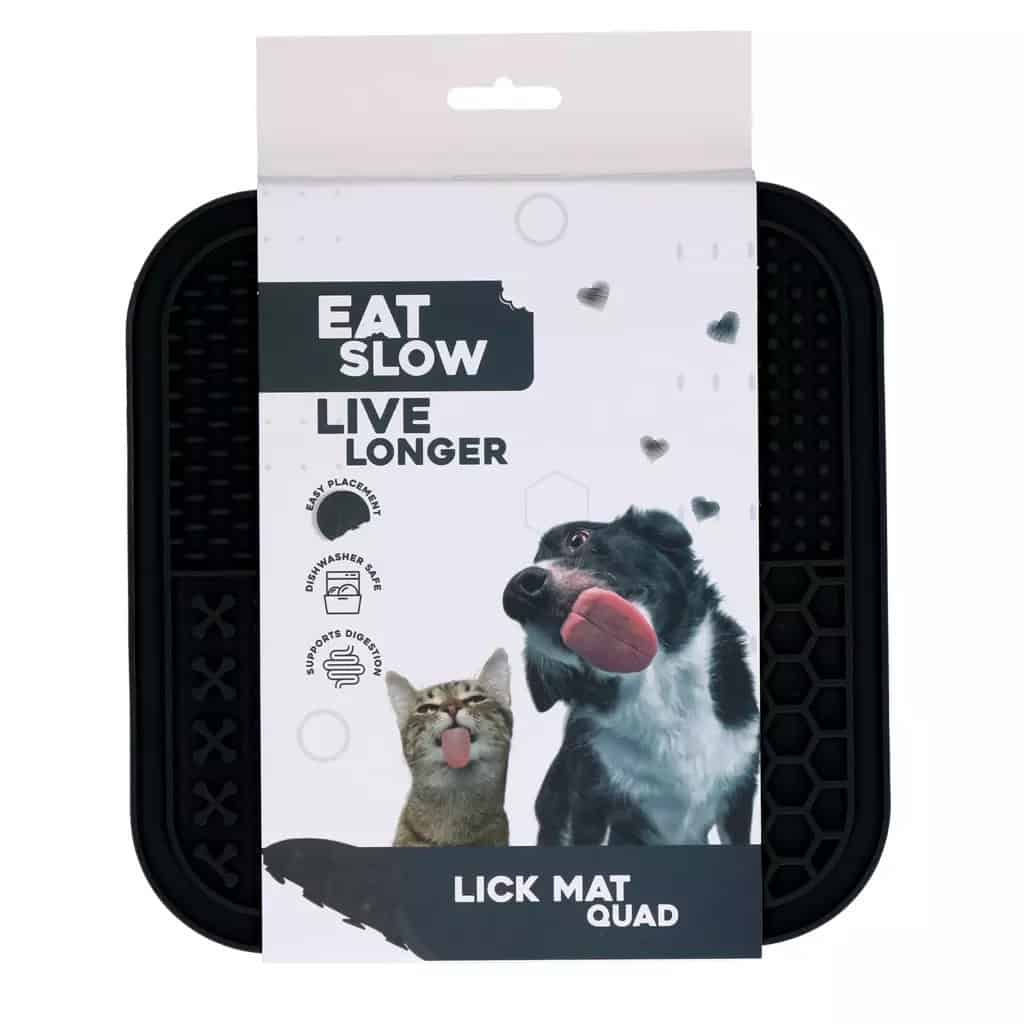 Eat Slow Live Longer Lick Mat Quad Grijs