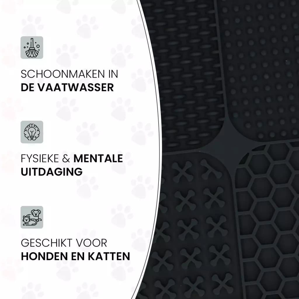 Eat Slow Live Longer Lick Mat Quad Grijs