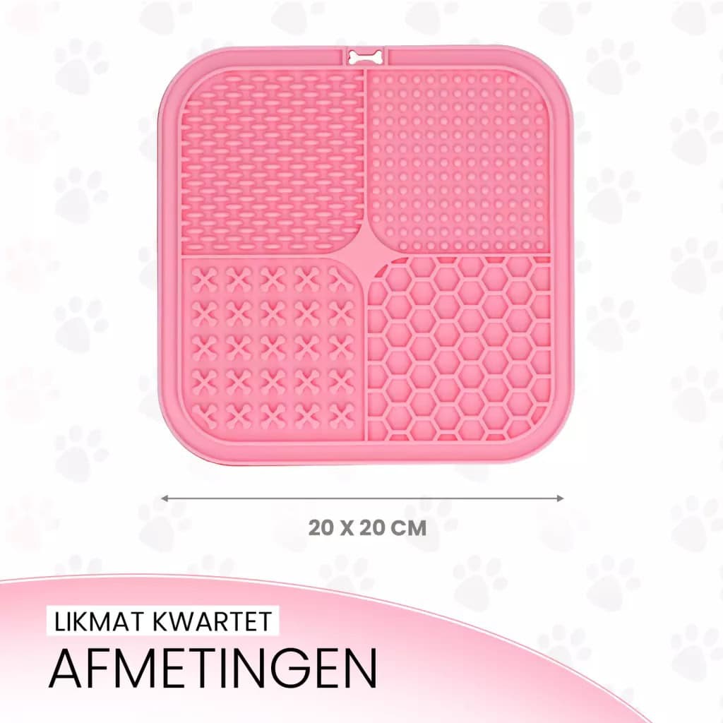 Eat Slow Live Longer Lick Mat Quad Roze
