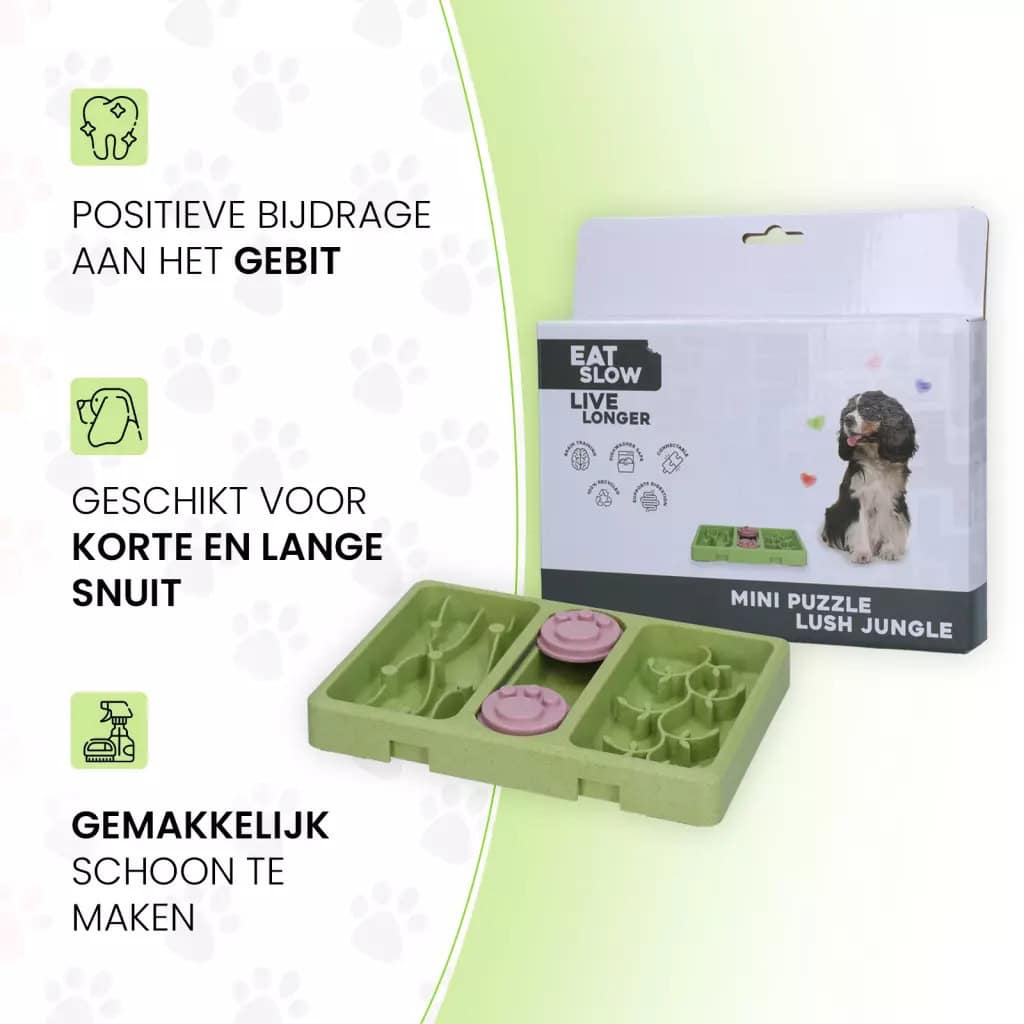 Eat Slow Live Longer Mini Puzzle Lush Jungle